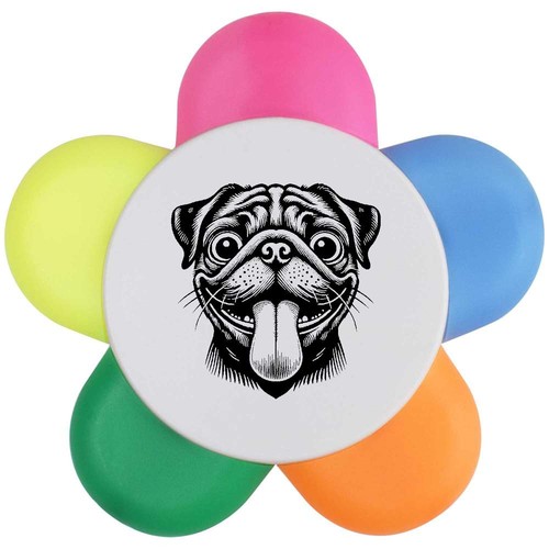 Funny pug face flower shaped - 'funny,