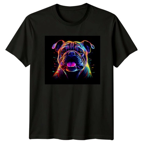 Neon glow pug face - glow,