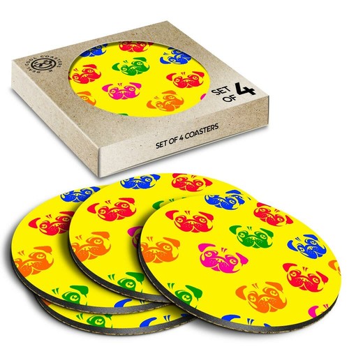 Boxed round coasters - 4,