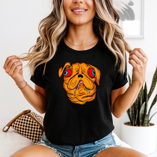 Scary monster pug - monster, face