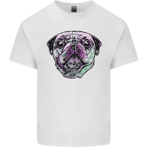 Pug face dog - pug, light