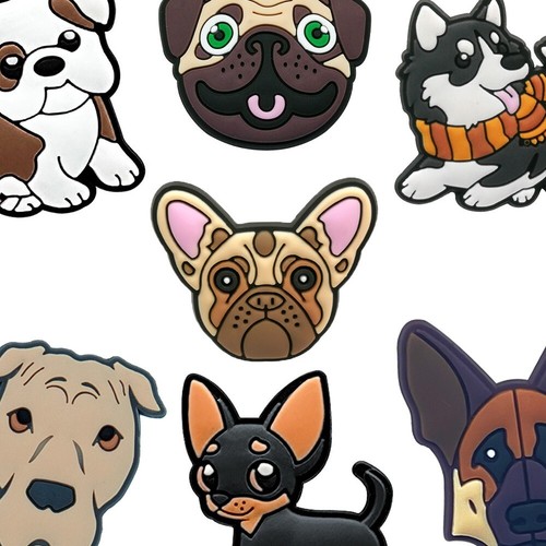 Dog breed shoe charms pug - breed,