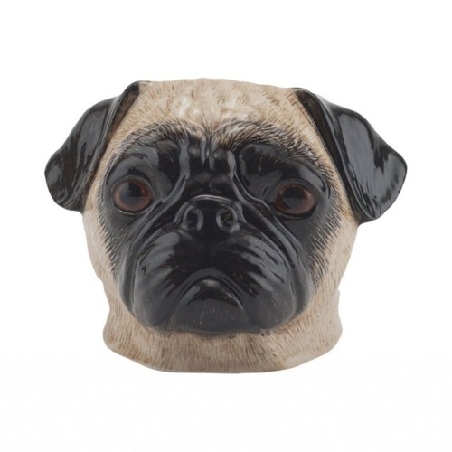 Pug dog face egg cup - face, quail