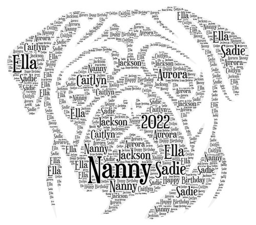 Personalised pug face word - personalised,
