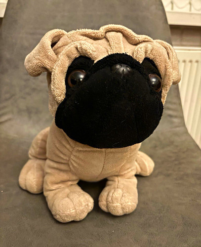 Pug dog plush - soft, small