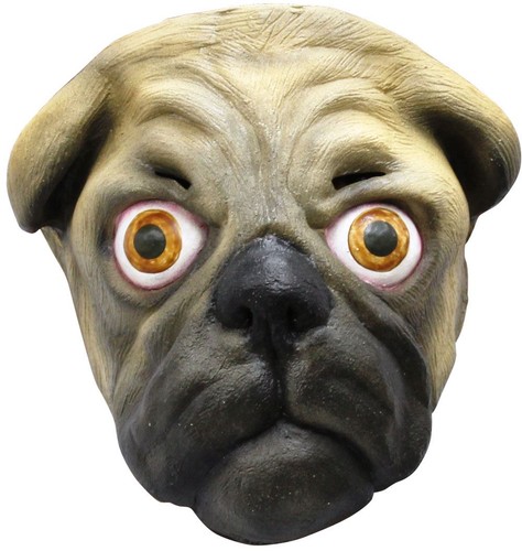 Pug dog face mask - face,