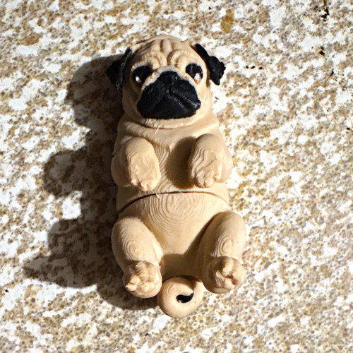 Pug dog plastic figurines key - figurines,