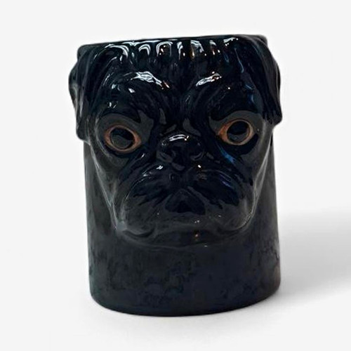 Black pug mug with - ✨, face