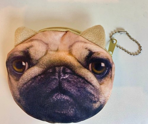 Pug dog face coin purse - dog,