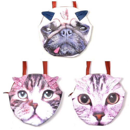 Cat face pug bag - bag, cute