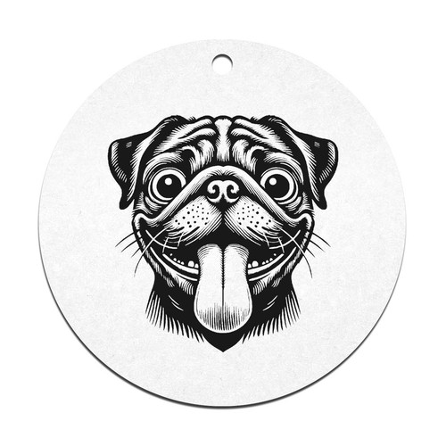 70mm funny pug - 70mm, face'