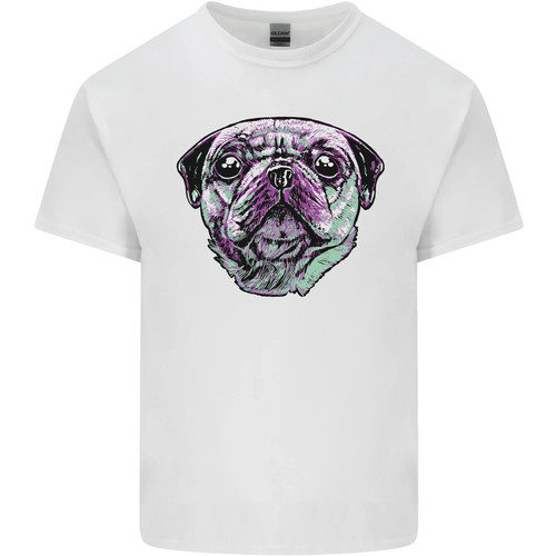 Pug face dog mens - face, cotton