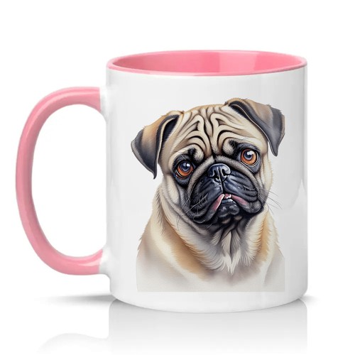 Cute pug dog face unisex - cute, 11oz