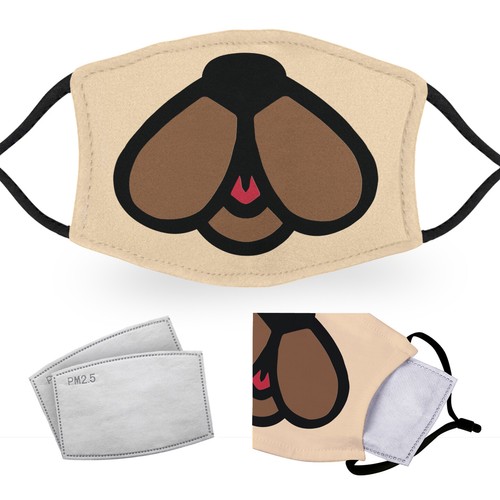 Pug mouth reusable - pug,