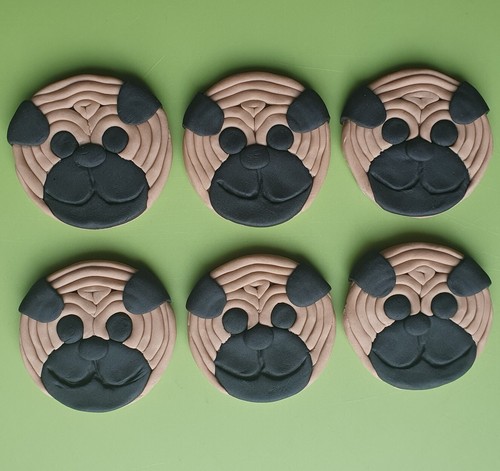 Handmade pug face dog - 6, x