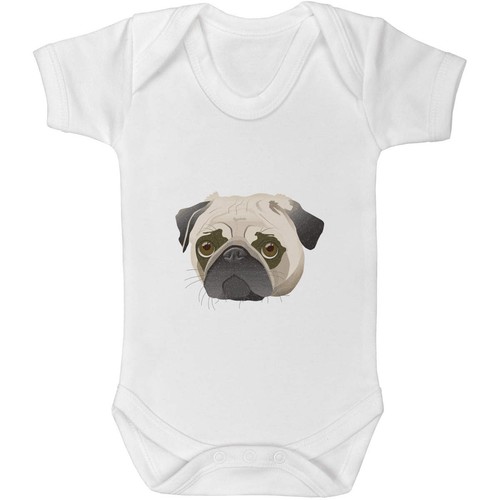 Pug face baby grow - baby, /