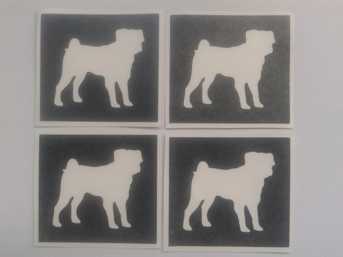 Pug dog stencils for glitter