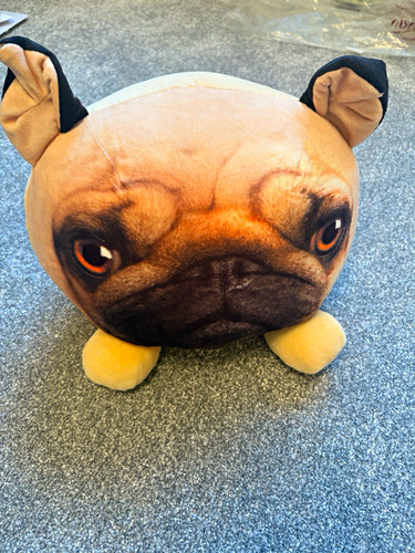 Pug dog face cushion - dog,